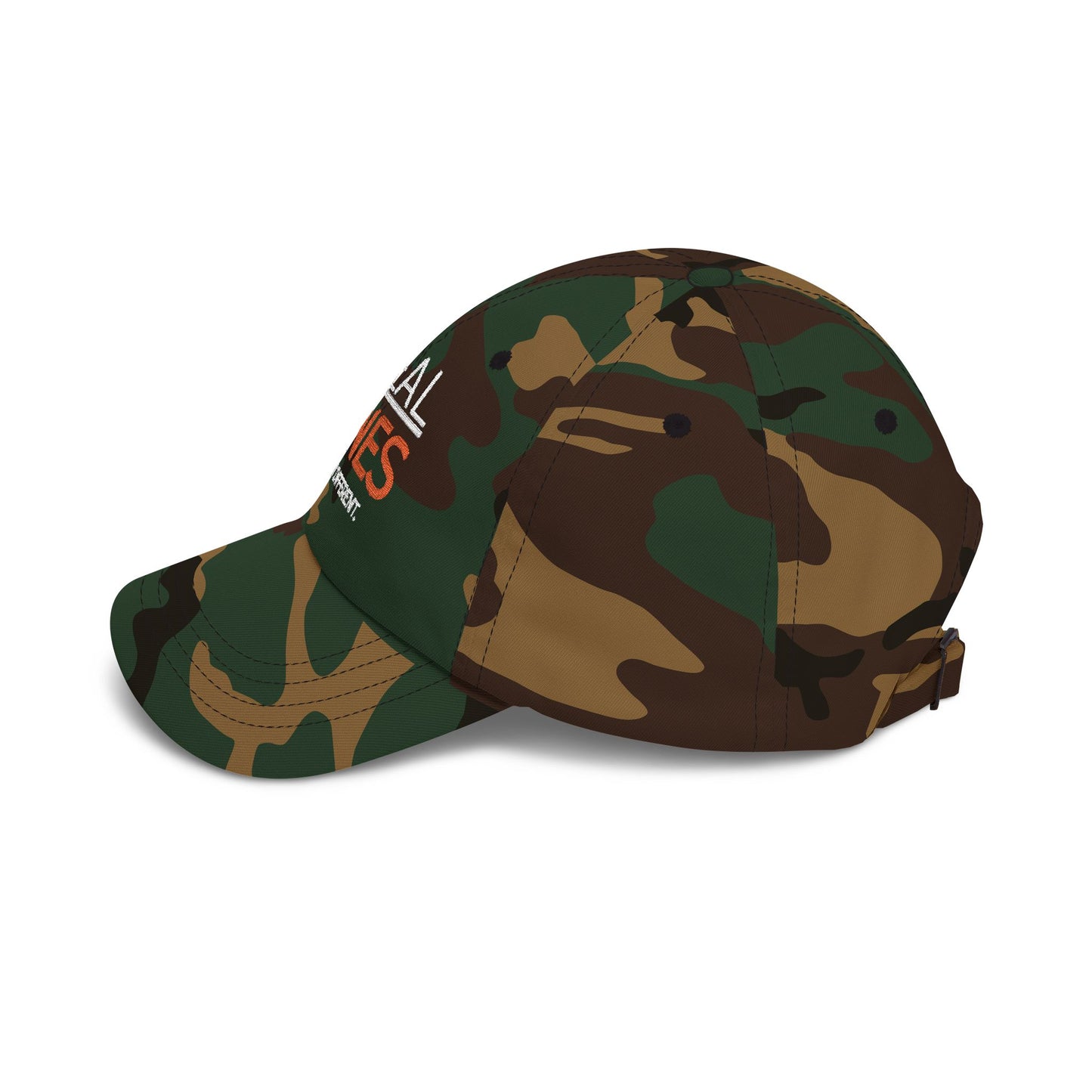 Real Ones Camo Dad Cap — "Real Ones Built Different" Embroidered Hat