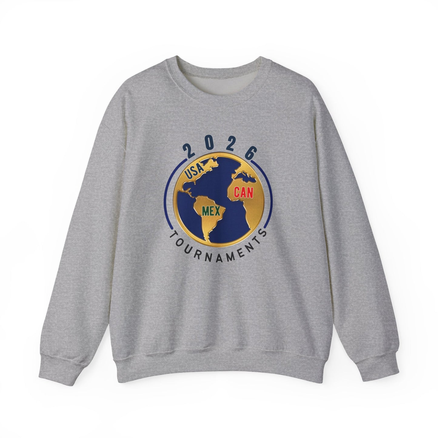 2026 Tournaments Globe Crewneck Sweatshirt – USA • MEX • CAN