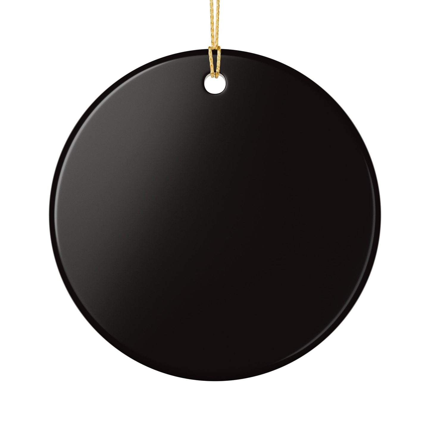 Built Different Ceramic Ornament — Bold Black Round Decoration