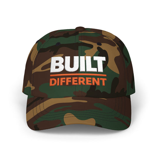 Camo "Built Different" Dad Cap