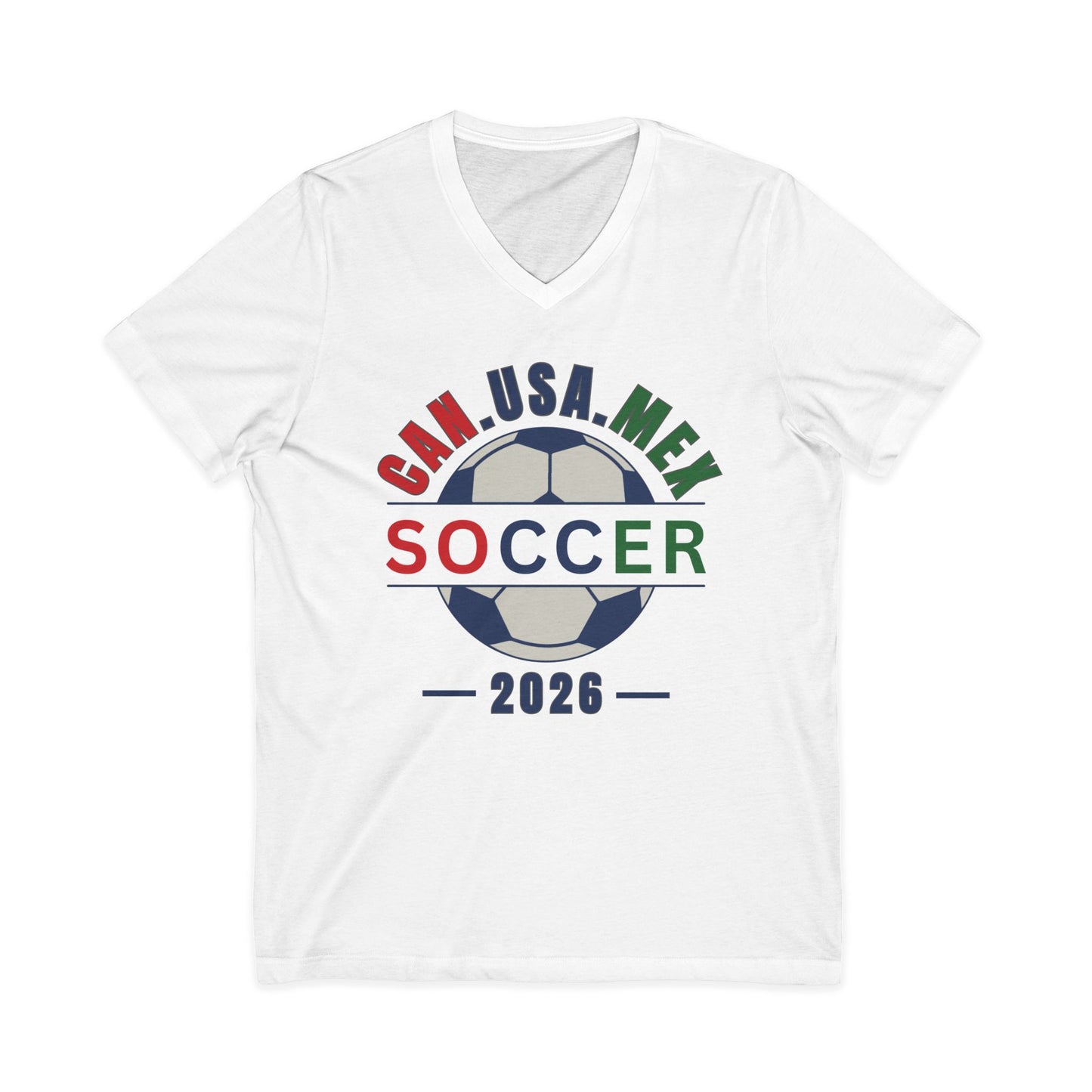 Can USA Mex Soccer 2026 Tee | Soccer Ball Tricolor Design