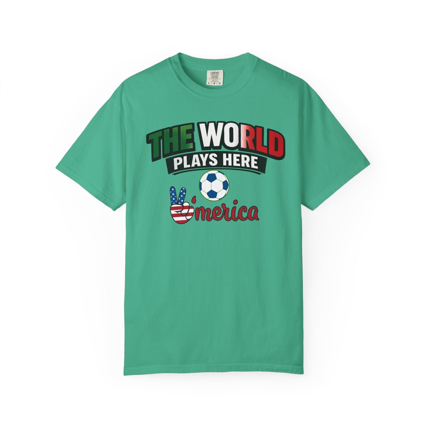 The World Plays Here T-Shirt | USA Soccer 2026, Sports Fan Tee