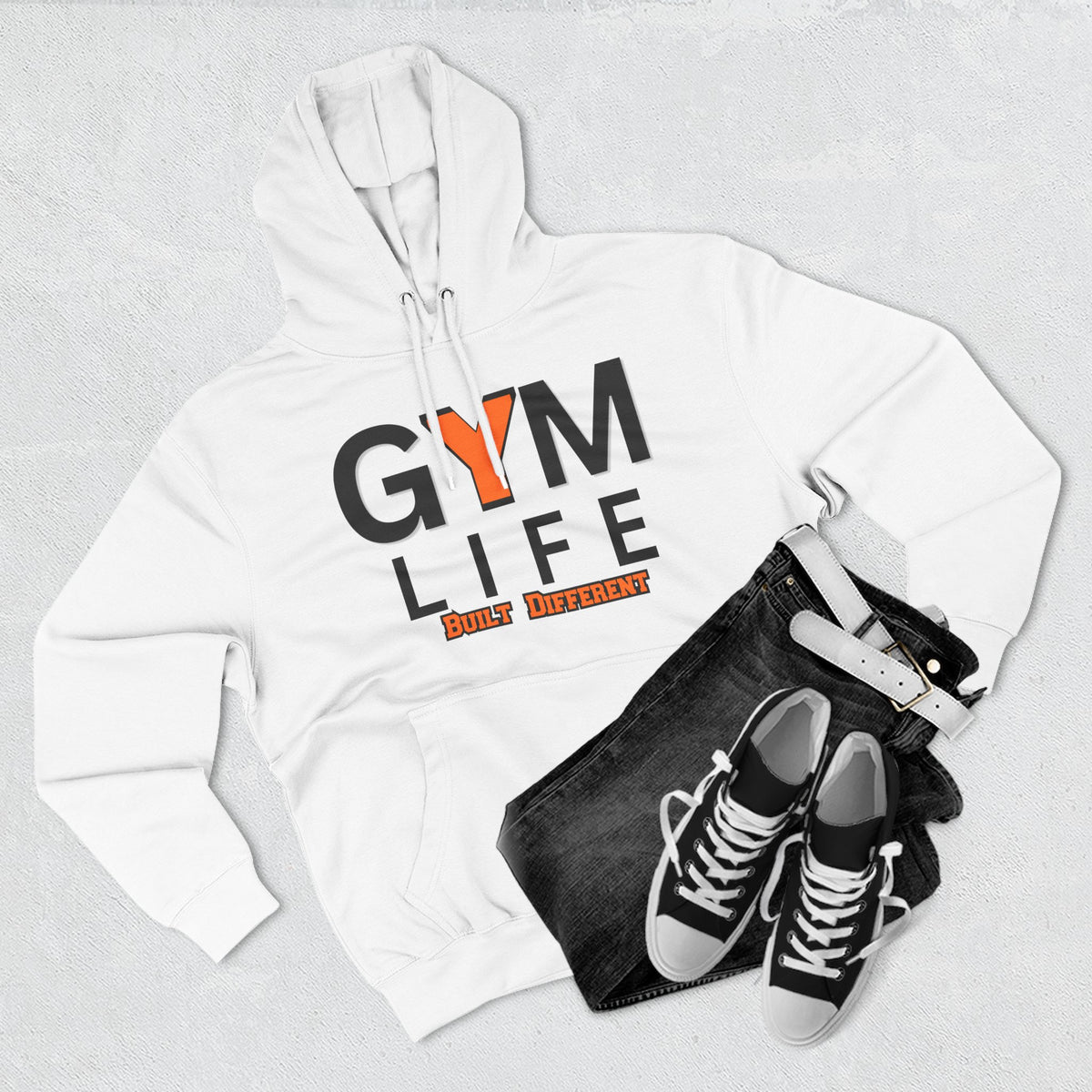 Gym Life Hoodie — Built Different Fitness Pullover