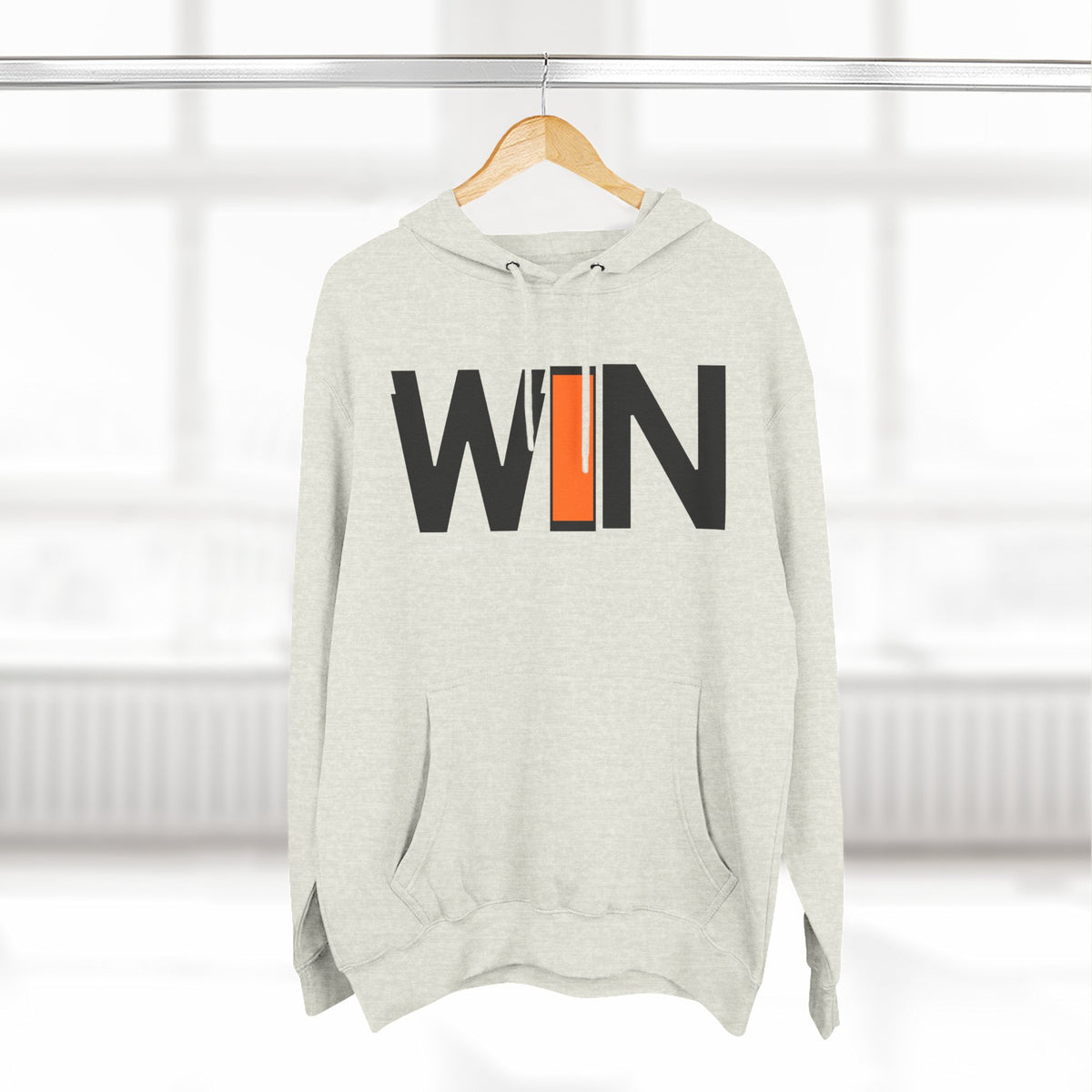 WIN Graphic Hoodie – Bold Motivational Fleece Pullover