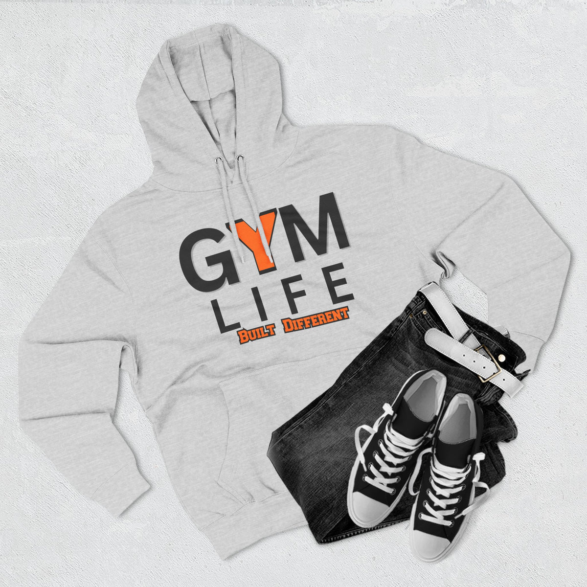Gym Life Hoodie — Built Different Fitness Pullover