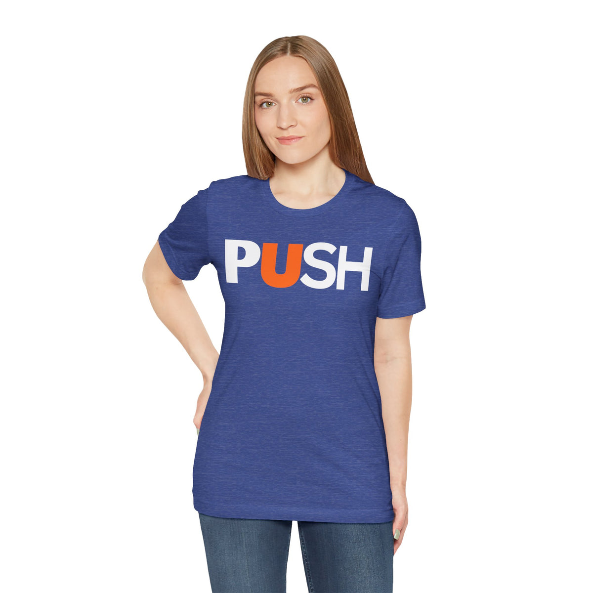 PUSH Graphic Tee — Bold Motivational Fitness Shirt