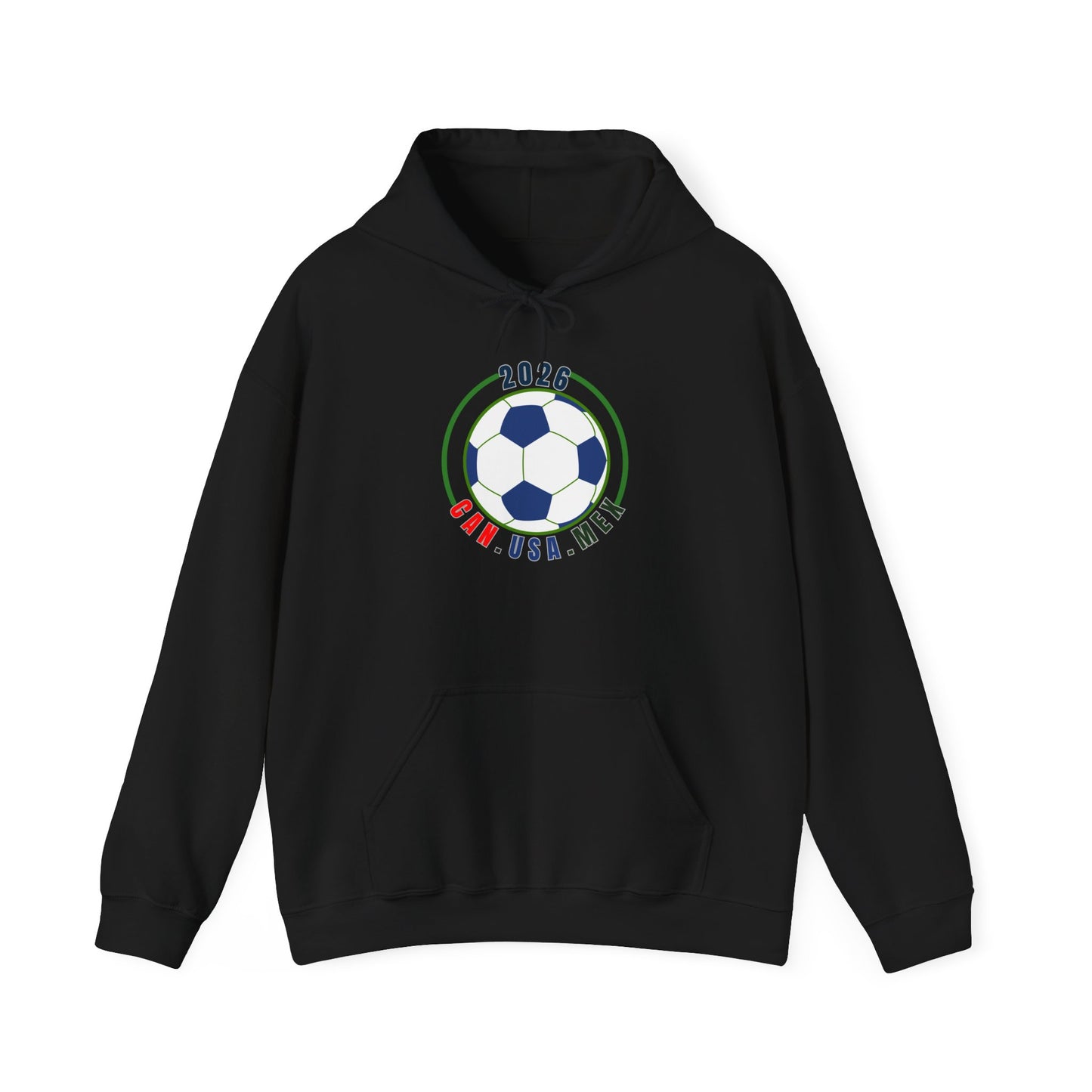 2026 Soccer Ball CAN USA MEX Logo Hoodie | Political fan Hoodie