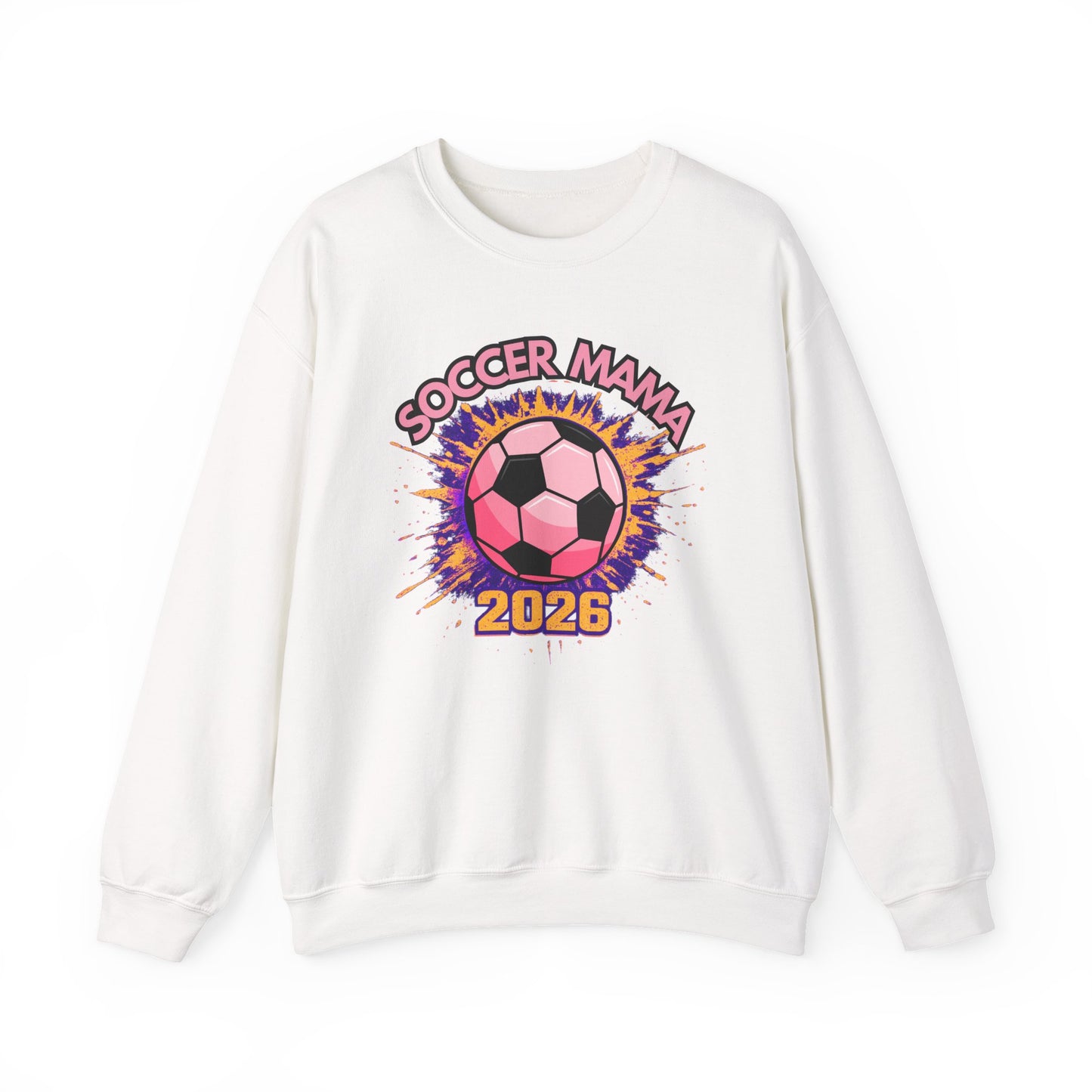 Soccer Mama 2026 Shirt – Pink & Purple Game Day Tee for Moms, 2026 Soccer Fan Graphic T-Shirt