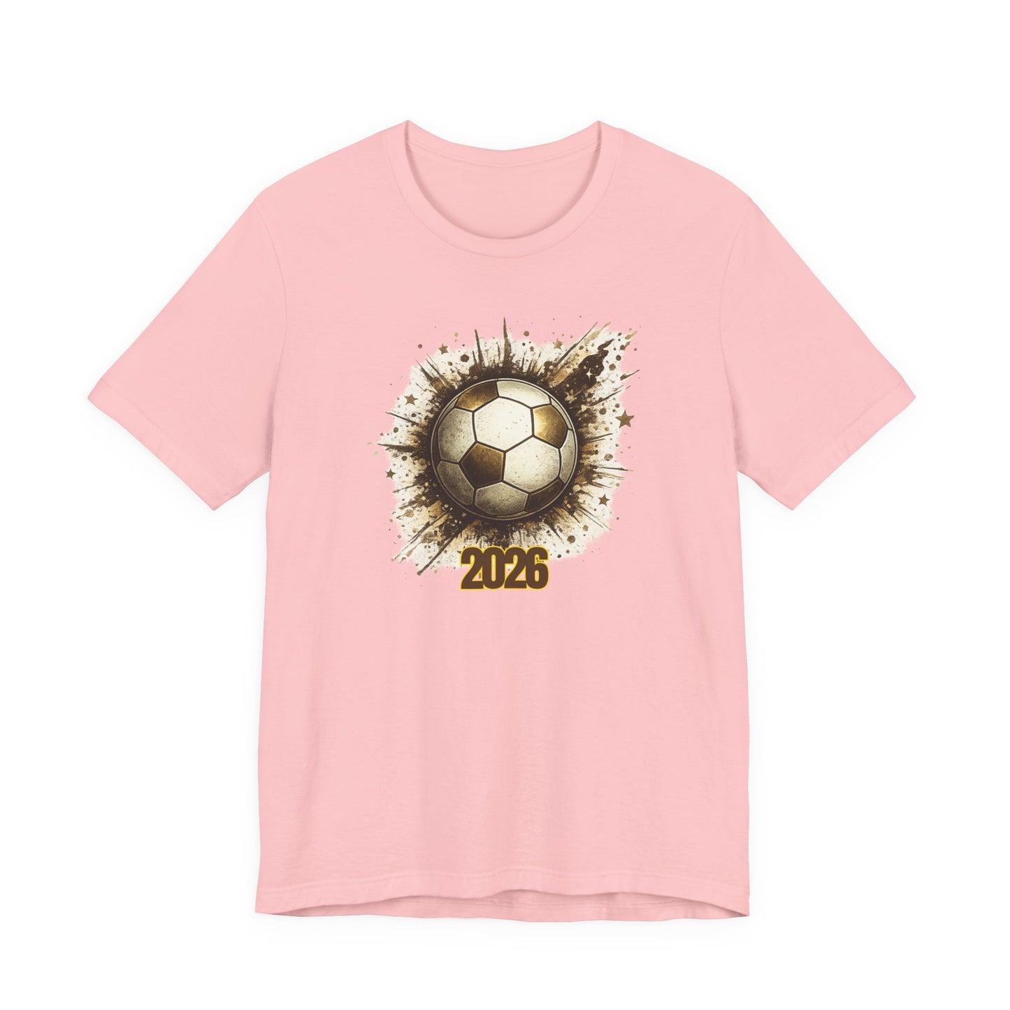 2026 Soccer Graphic Tee — Grunge Football Design