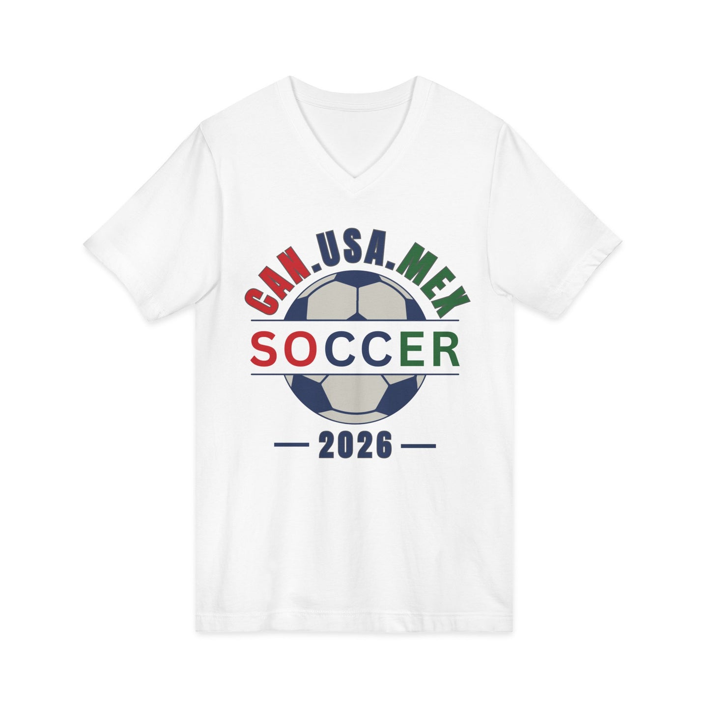 Can USA Mex Soccer 2026 Tee | Soccer Ball Tricolor Design
