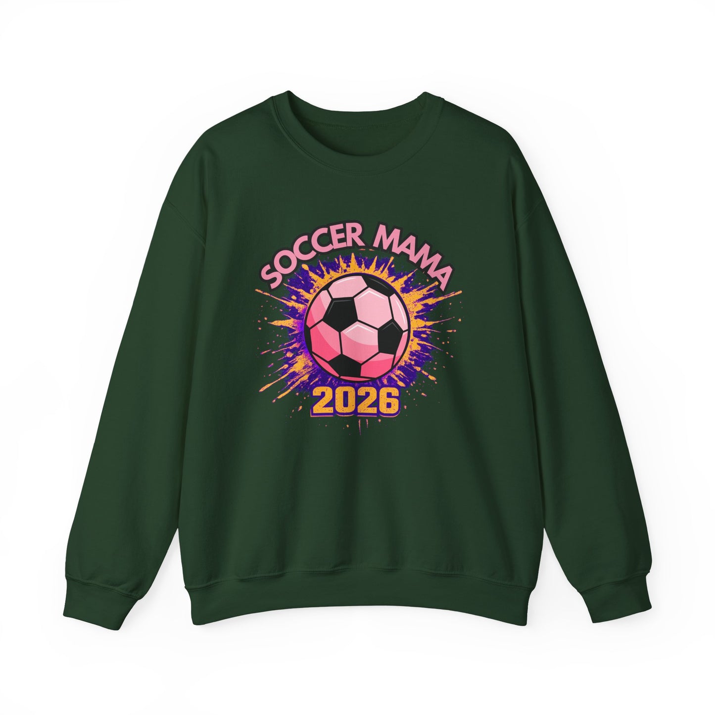 Soccer Mama 2026 Shirt – Pink & Purple Game Day Tee for Moms, 2026 Soccer Fan Graphic T-Shirt