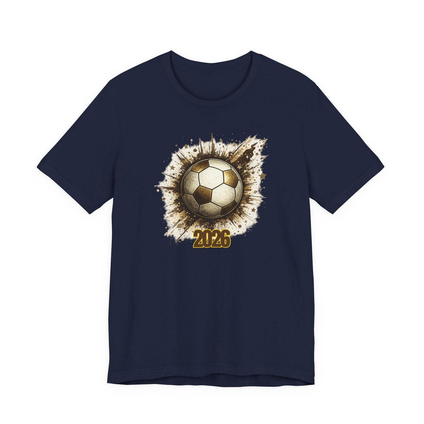 2026 Soccer Graphic Tee — Grunge Football Design