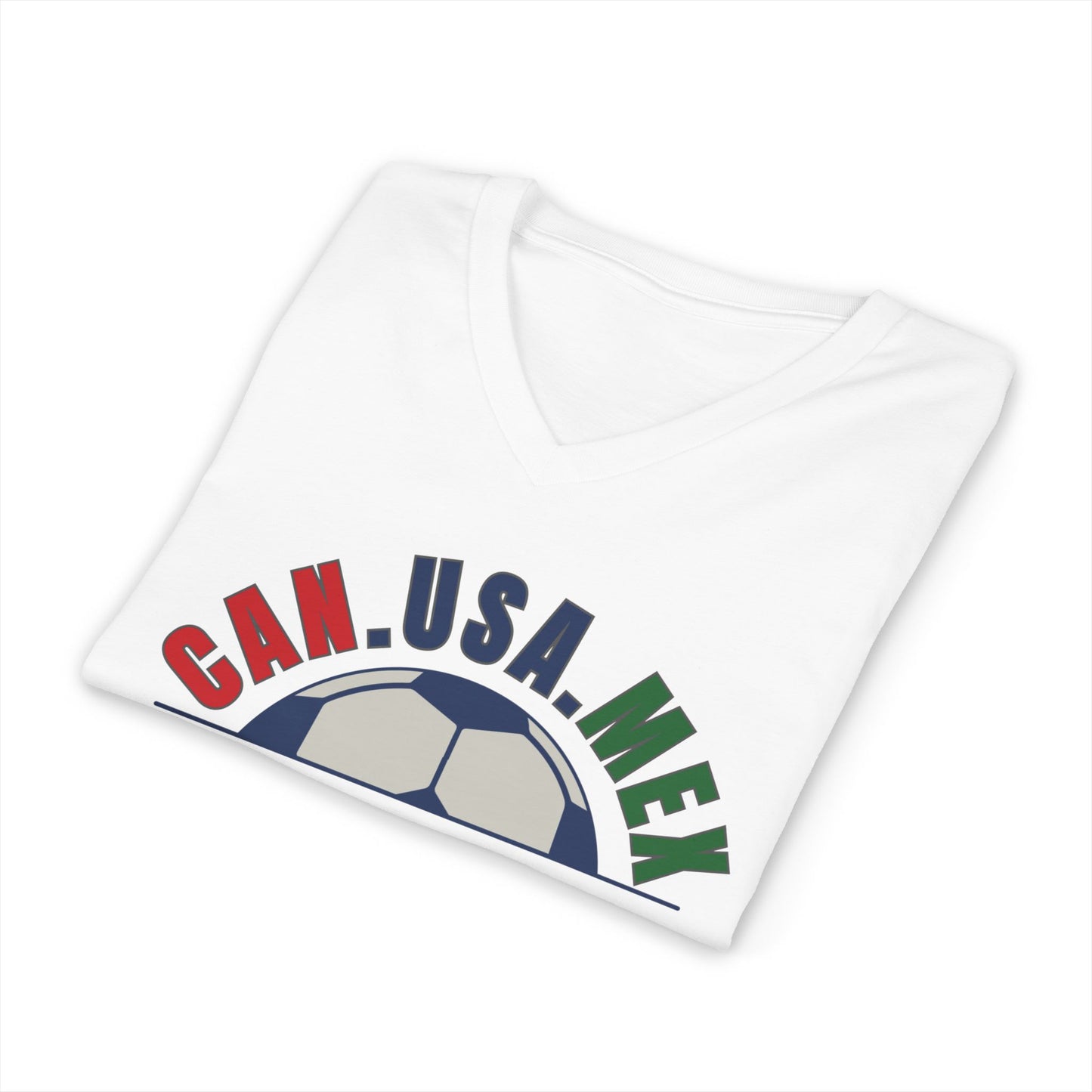 Can USA Mex Soccer 2026 Tee | Soccer Ball Tricolor Design