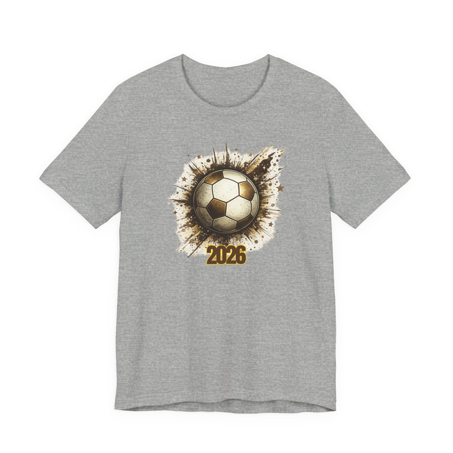 2026 Soccer Graphic Tee — Grunge Football Design