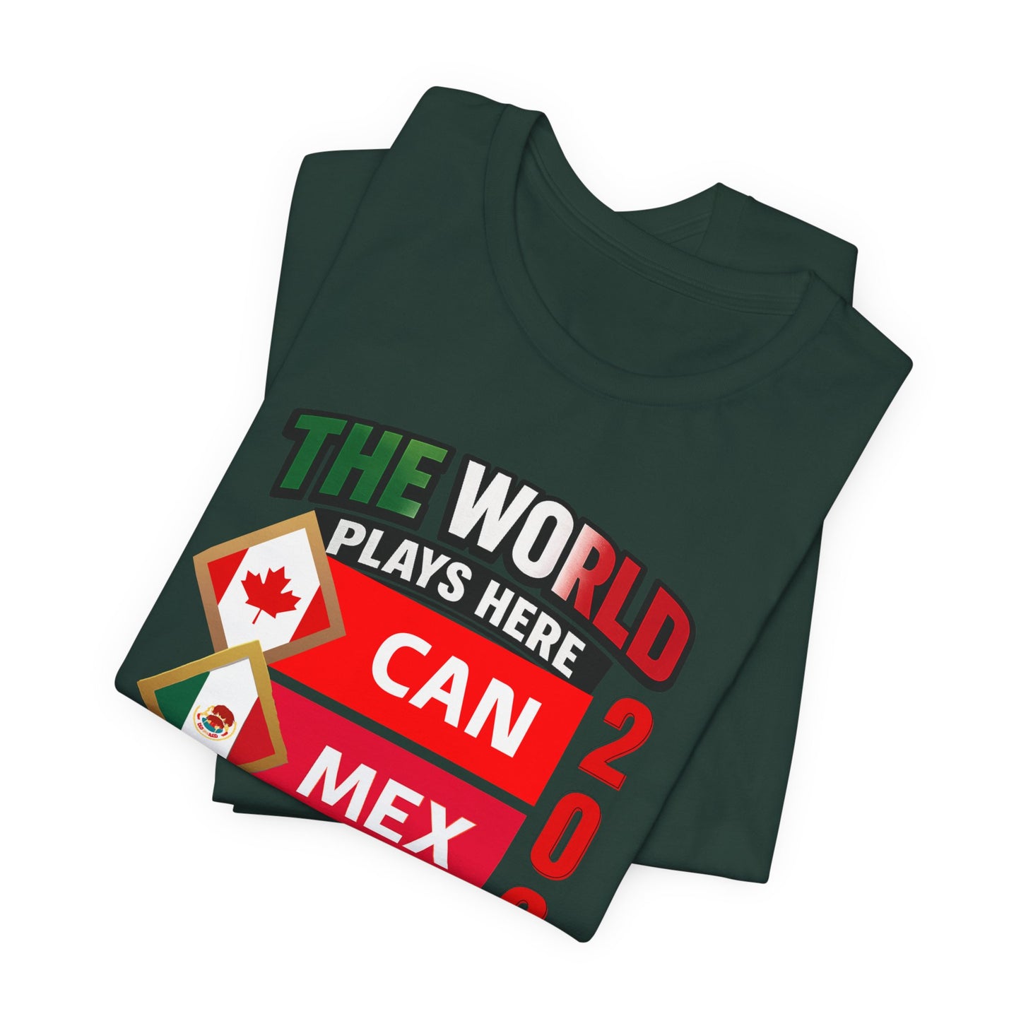 The World Plays Here 2026 Shirt, CAN MEX USA Soccer Tee, International Football Fan Shirt, North America Soccer Apparel
