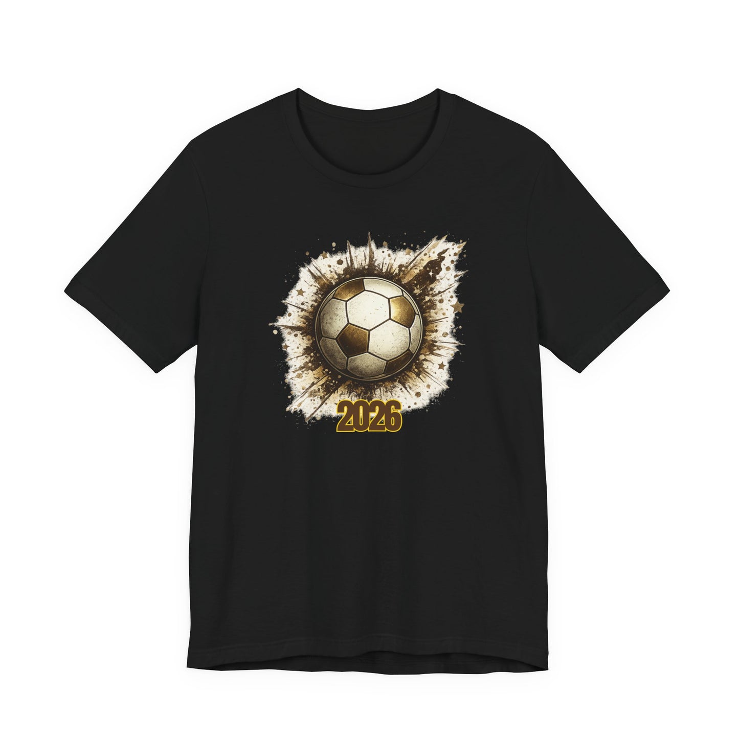 2026 Soccer Graphic Tee — Grunge Football Design