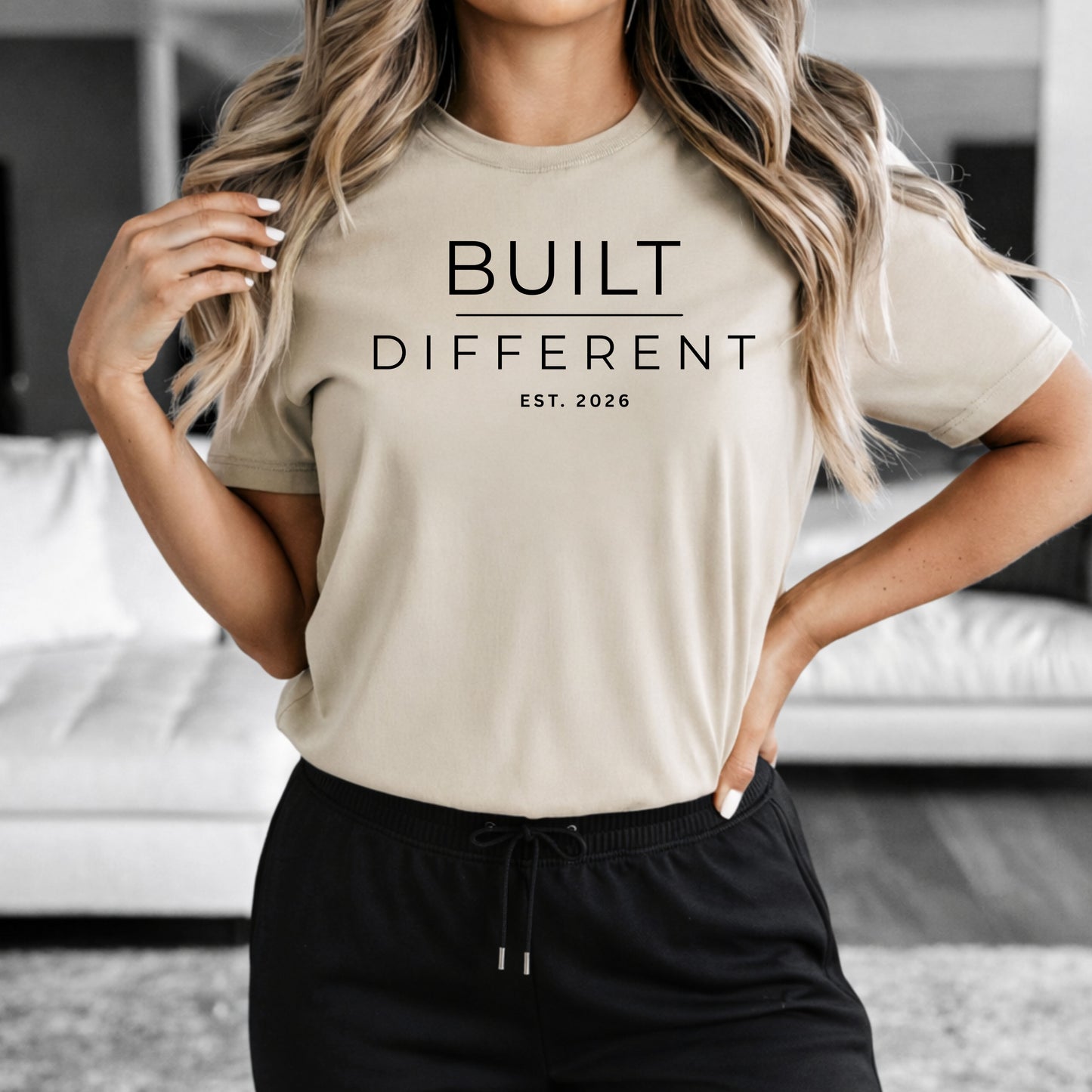 Built Different T‑Shirt — Minimal Motivational Tee ("BUILT DIFFERENT")