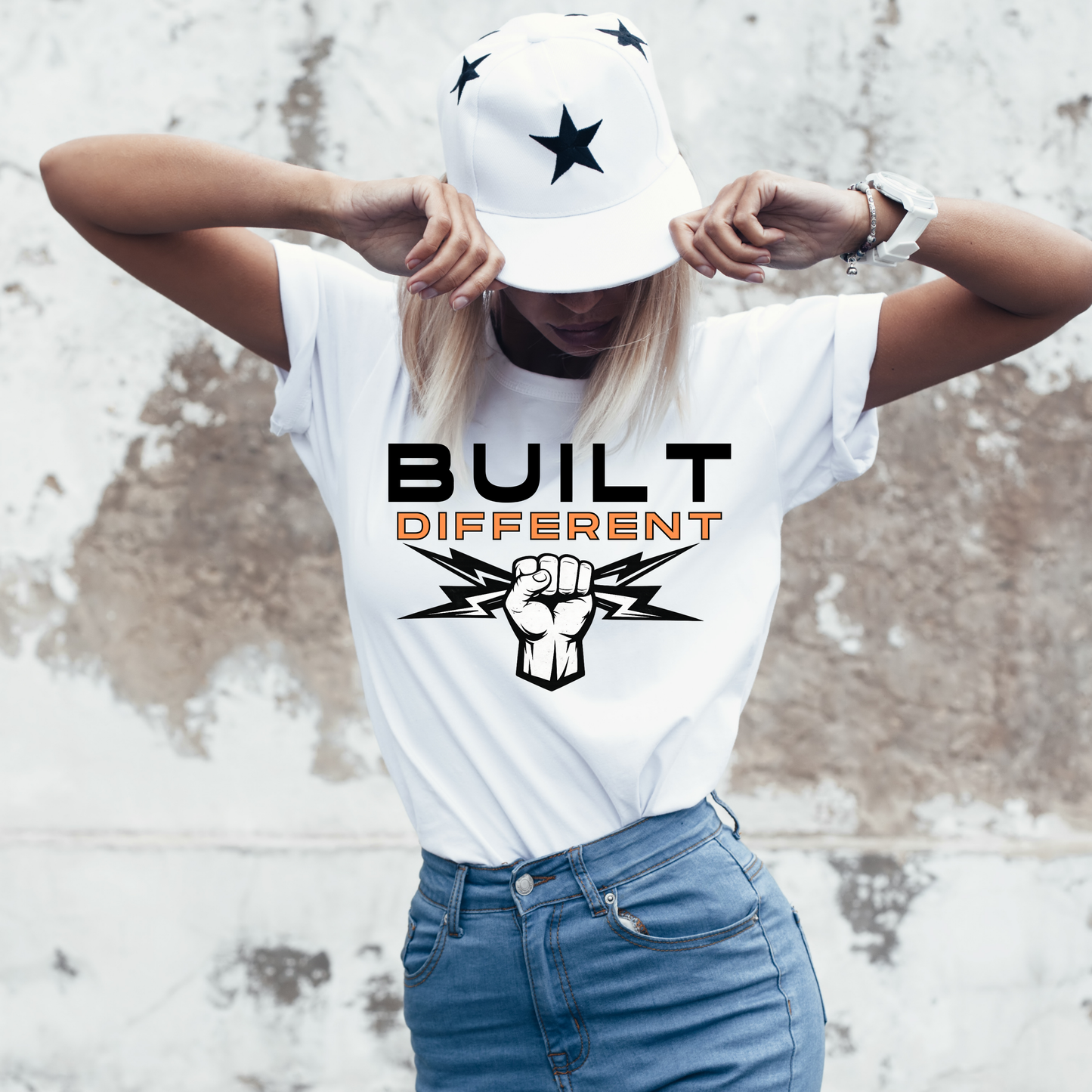 Built Different T-Shirt — Motivational Fist Graphic Tee