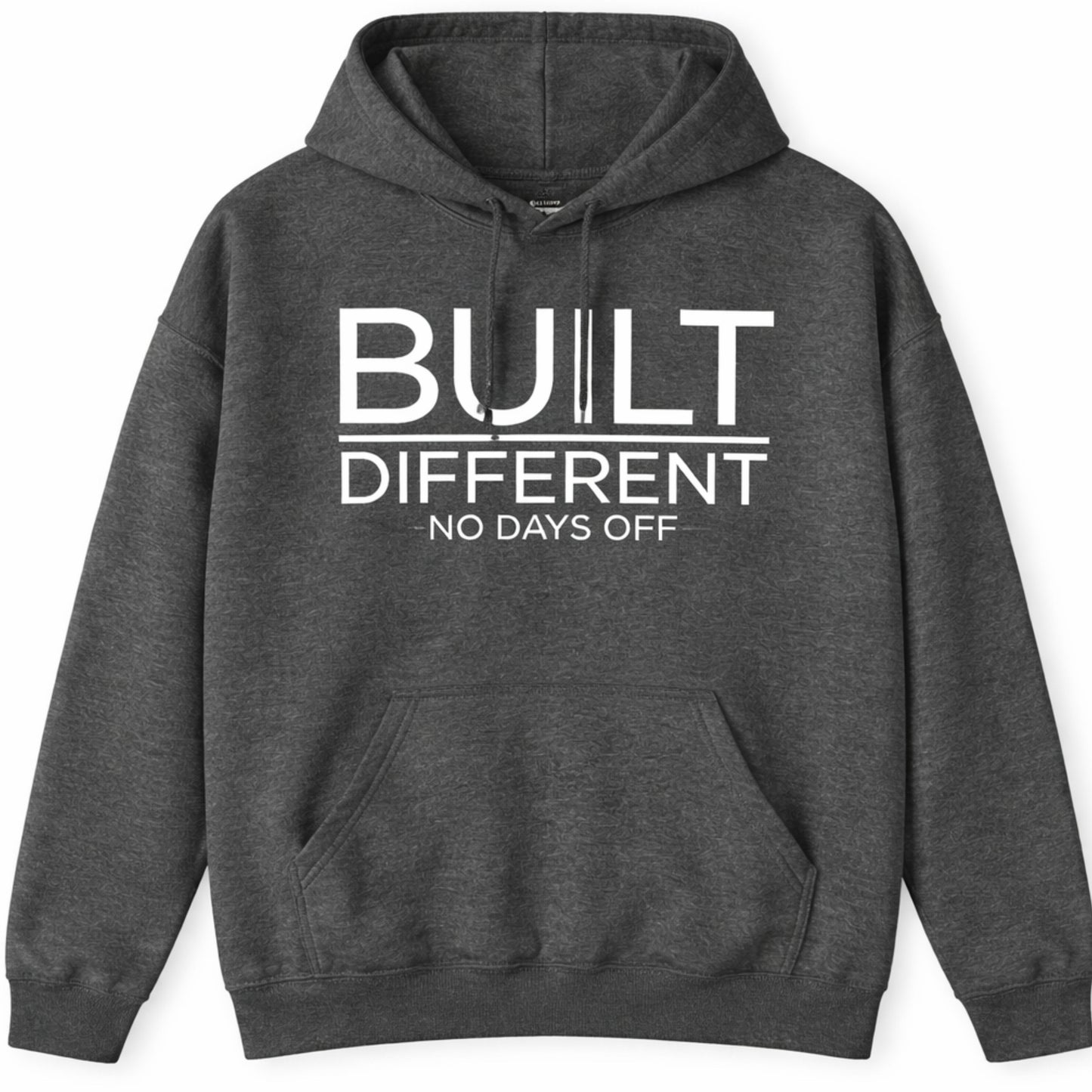Built Different Hoodie – No Days Off Gym Hoodie, Discipline Streetwear, Motivational Fitness Pullover