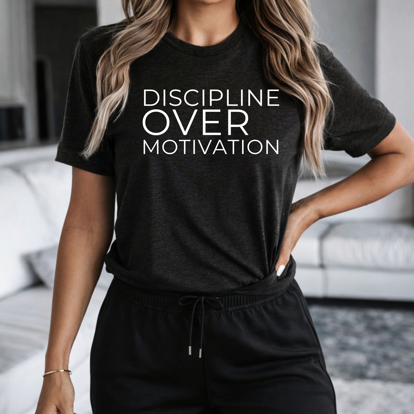 Discipline Over Motivation Tee — Motivational Fitness T-Shirt