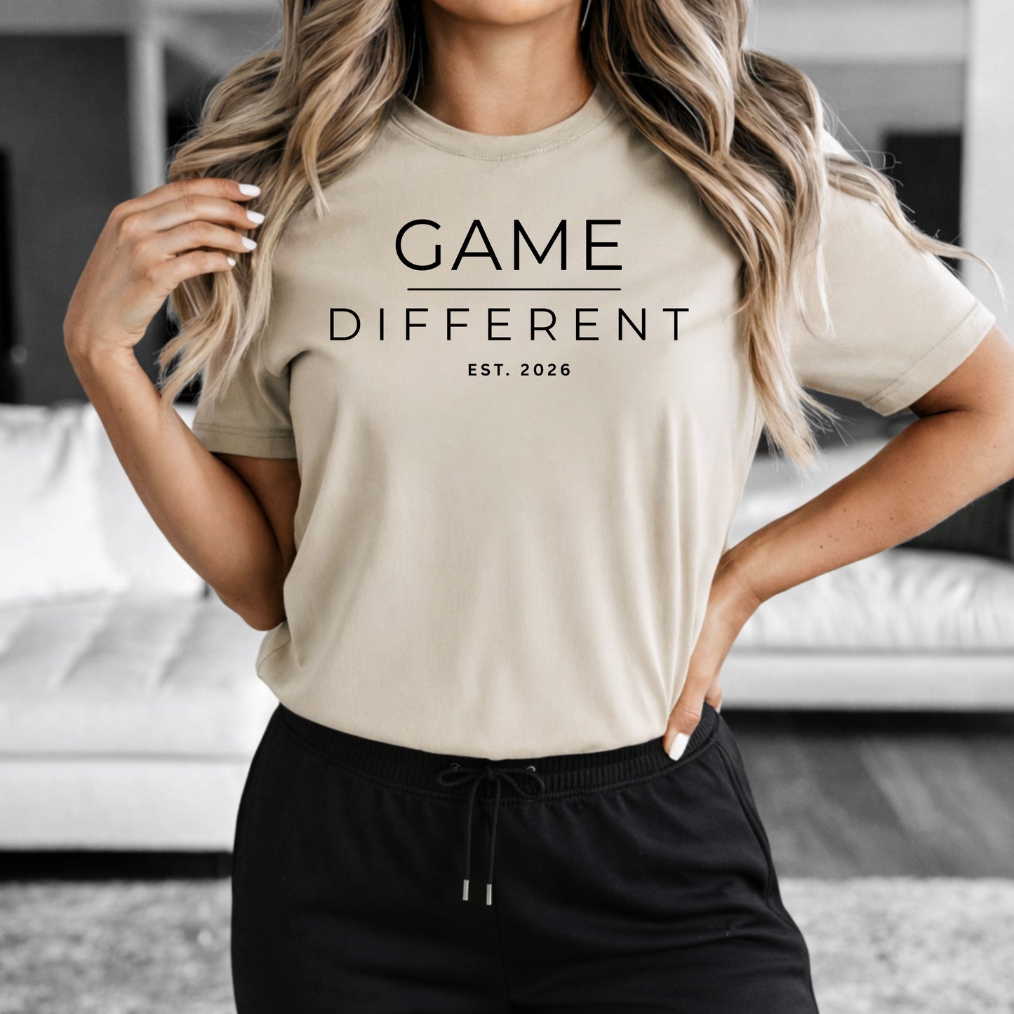 Game Different Tee — Minimalist Motivational Graphic T-Shirt