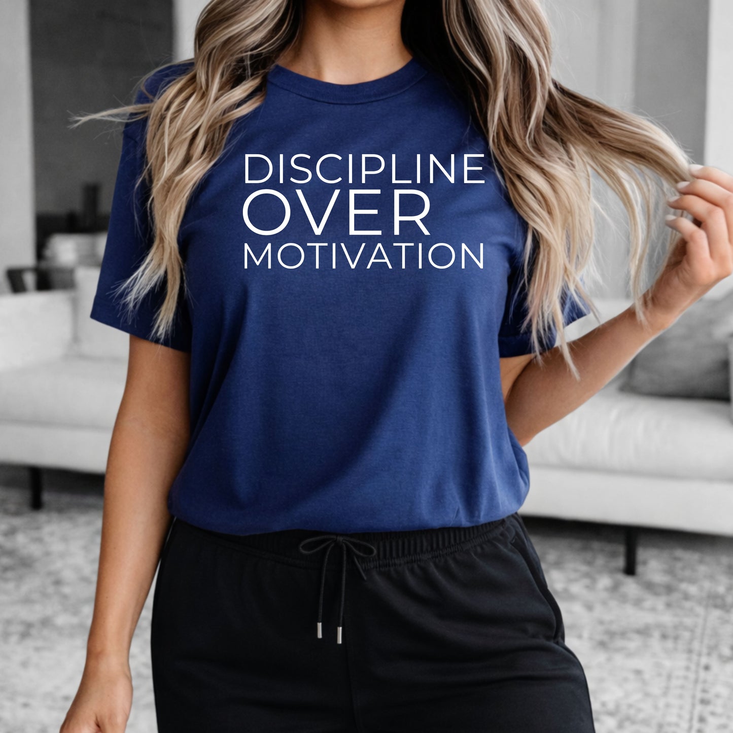 Discipline Over Motivation Tee — Motivational Fitness T-Shirt
