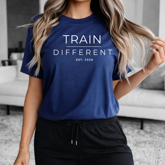 Train Different Tee — Motivational Fitness T‑Shirt (Est. 2026)