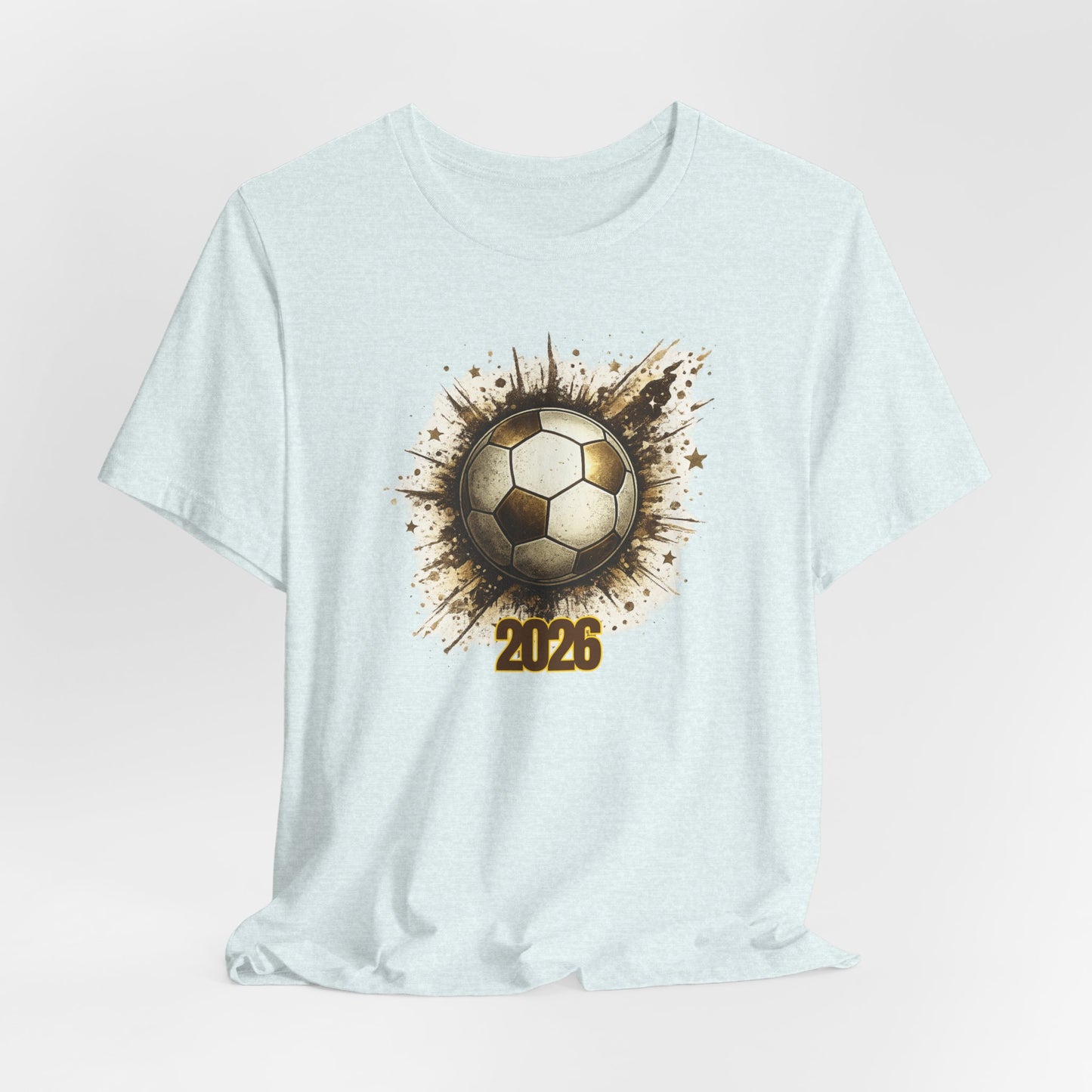 2026 Soccer Graphic Tee — Grunge Football Design