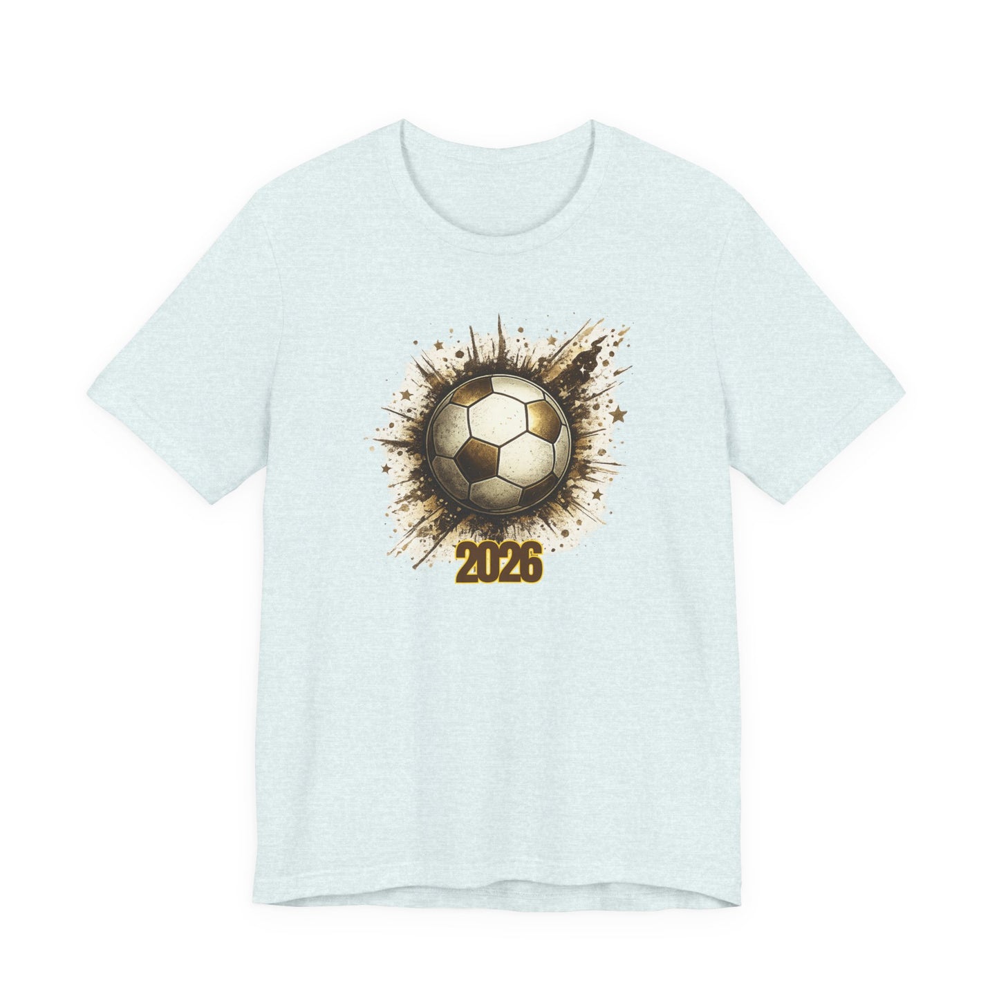 2026 Soccer Graphic Tee — Grunge Football Design