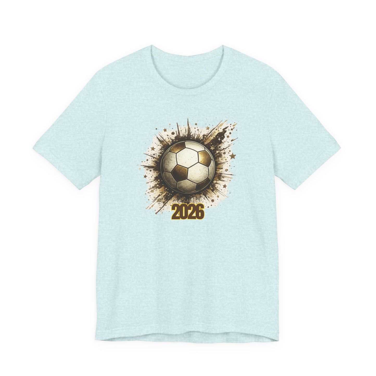2026 Soccer Graphic Tee — Grunge Football Design