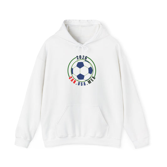 2026 Soccer Ball CAN USA MEX Logo Hoodie | Political fan Hoodie