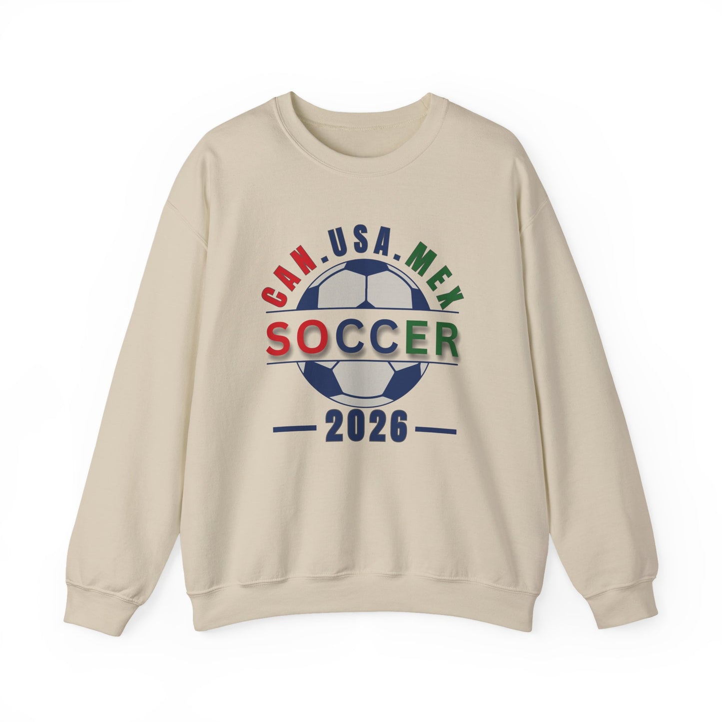 CAN. USA. MEX. Soccer 2026, The World Plays Here Crewneck Sweatshirt