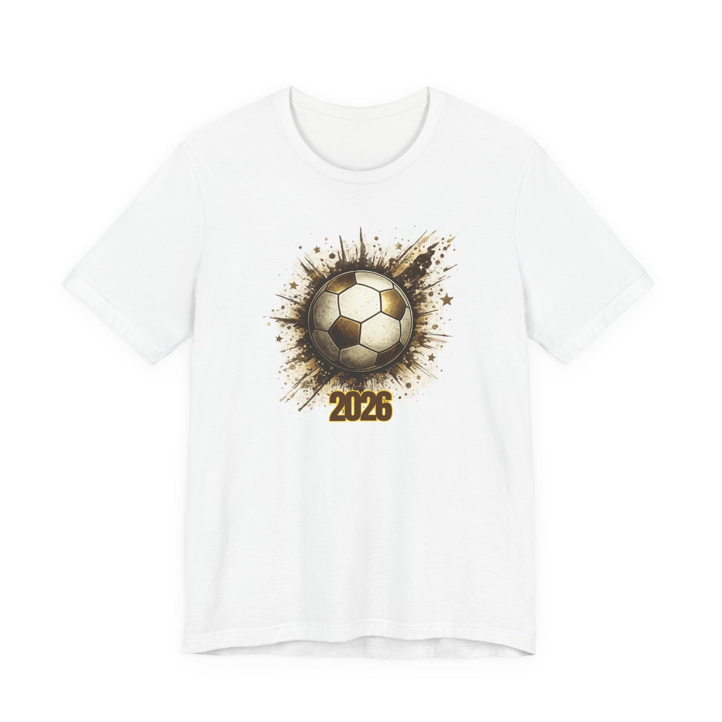 2026 Soccer Graphic Tee — Grunge Football Design