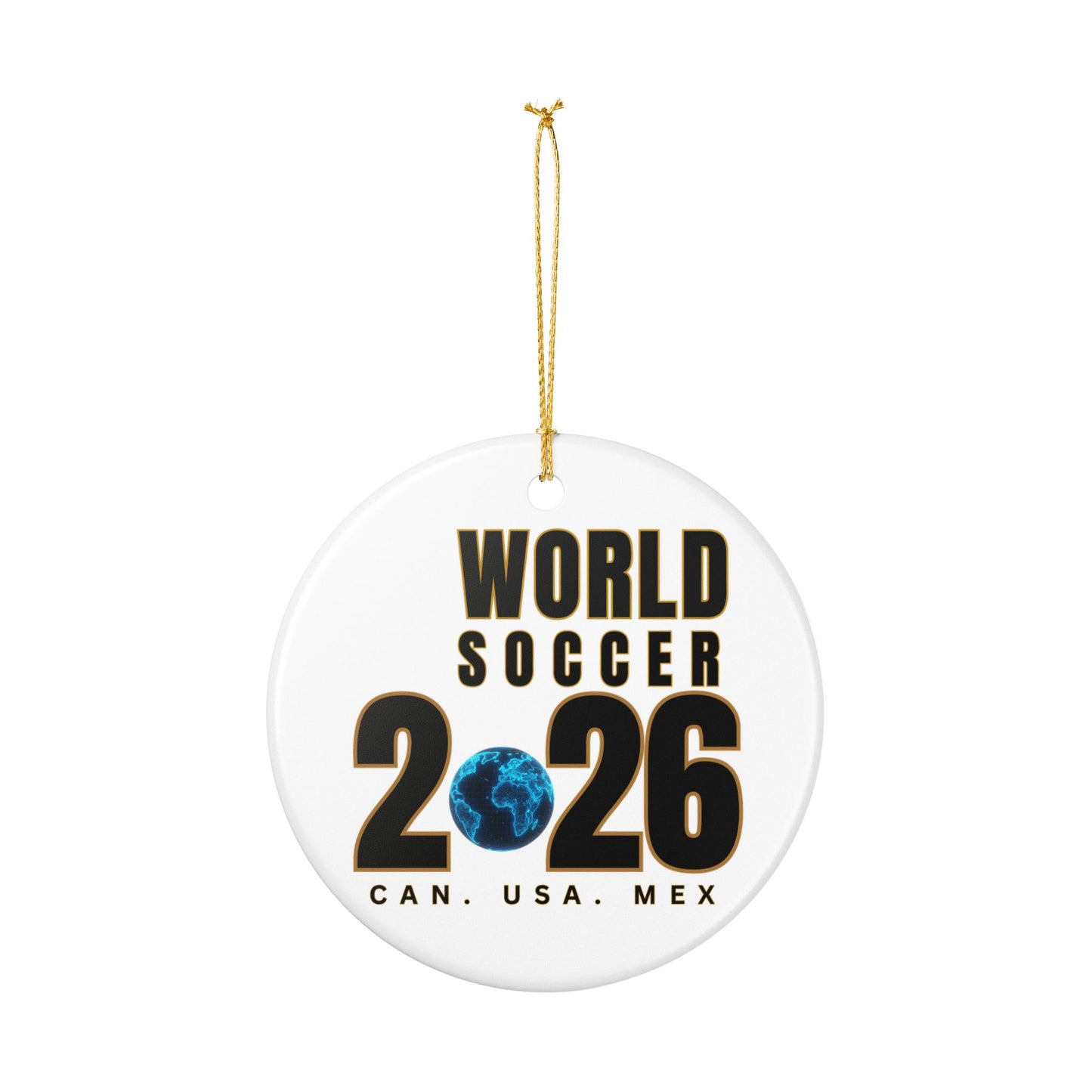 World Soccer 2026 Ceramic Ornament – CAN·USA·MEX Football Holiday Decoration