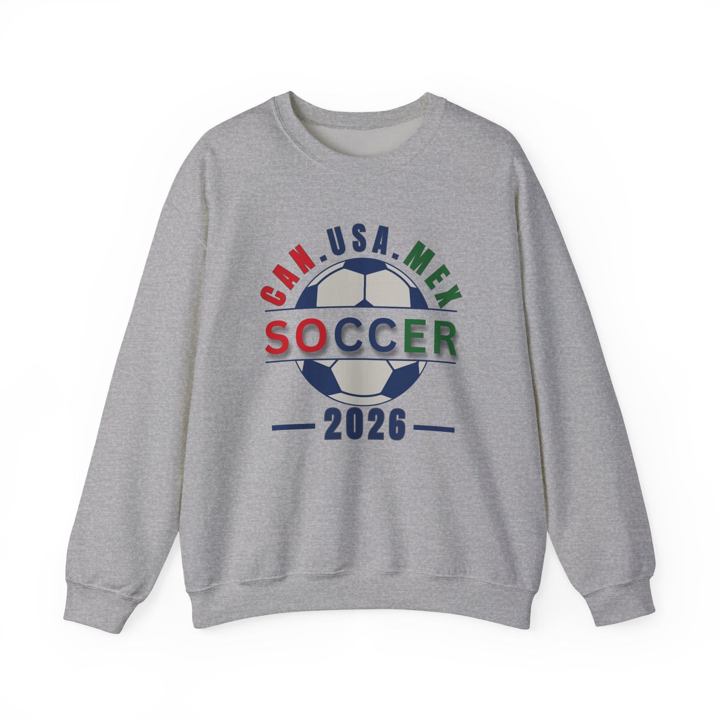 CAN. USA. MEX. Soccer 2026, The World Plays Here Crewneck Sweatshirt