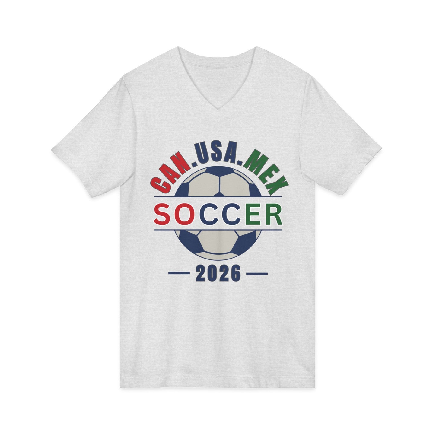 Can USA Mex Soccer 2026 Tee | Soccer Ball Tricolor Design