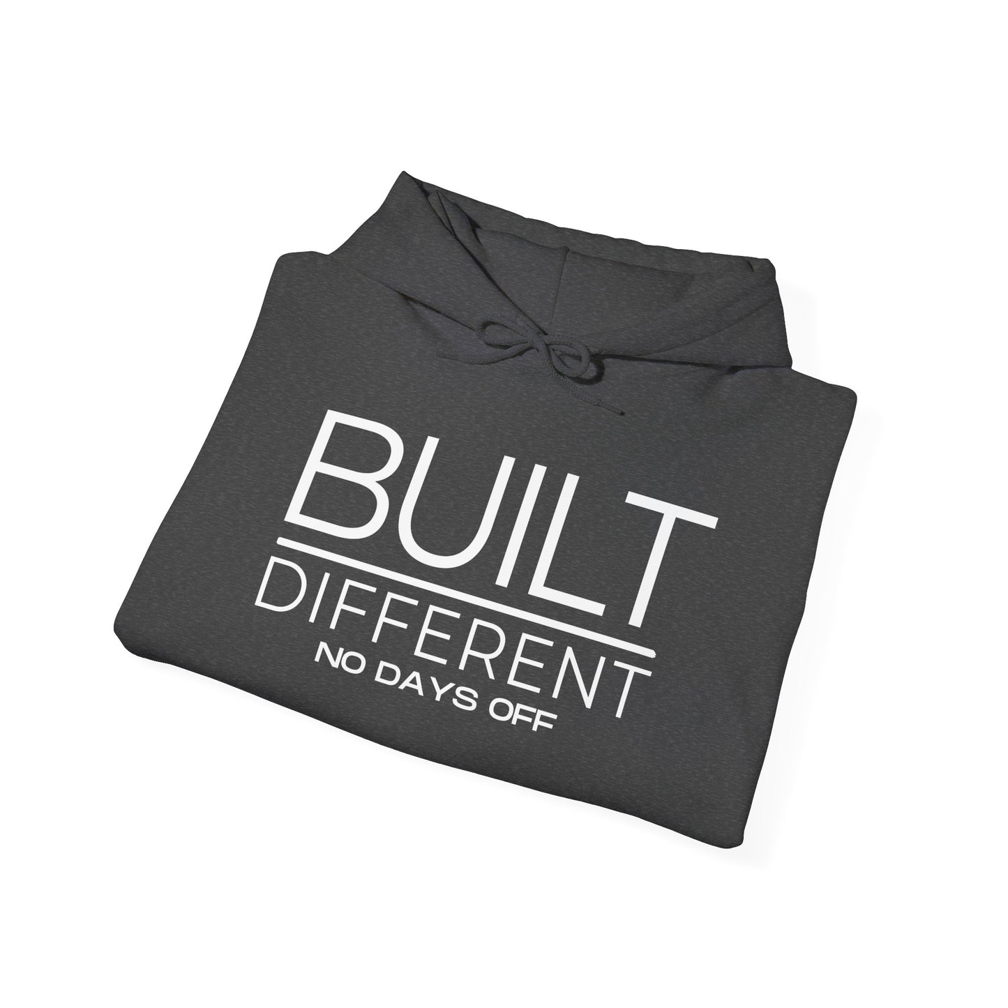 Built Different Hoodie – No Days Off Gym Hoodie, Discipline Streetwear, Motivational Fitness Pullover