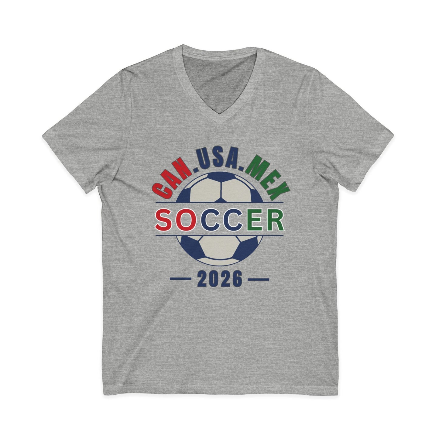Can USA Mex Soccer 2026 Tee | Soccer Ball Tricolor Design