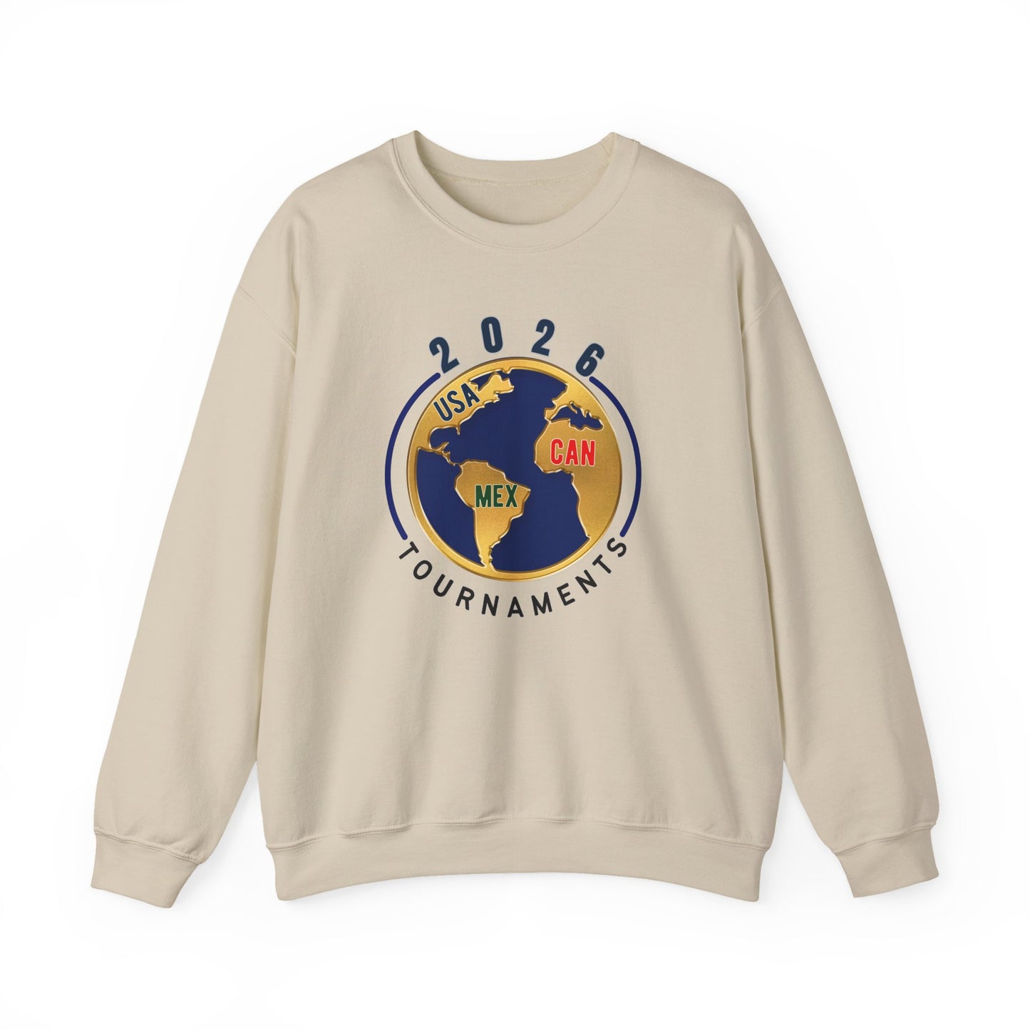 2026 Tournaments Globe Crewneck Sweatshirt – USA • MEX • CAN
