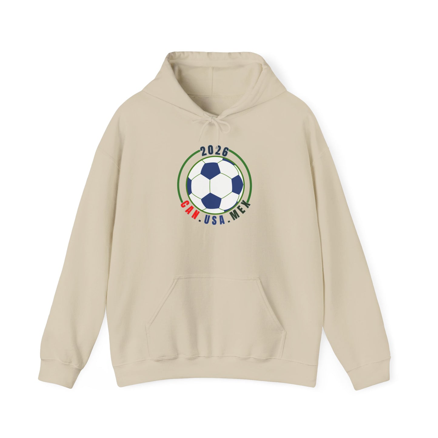 2026 Soccer Ball CAN USA MEX Logo Hoodie | Political fan Hoodie