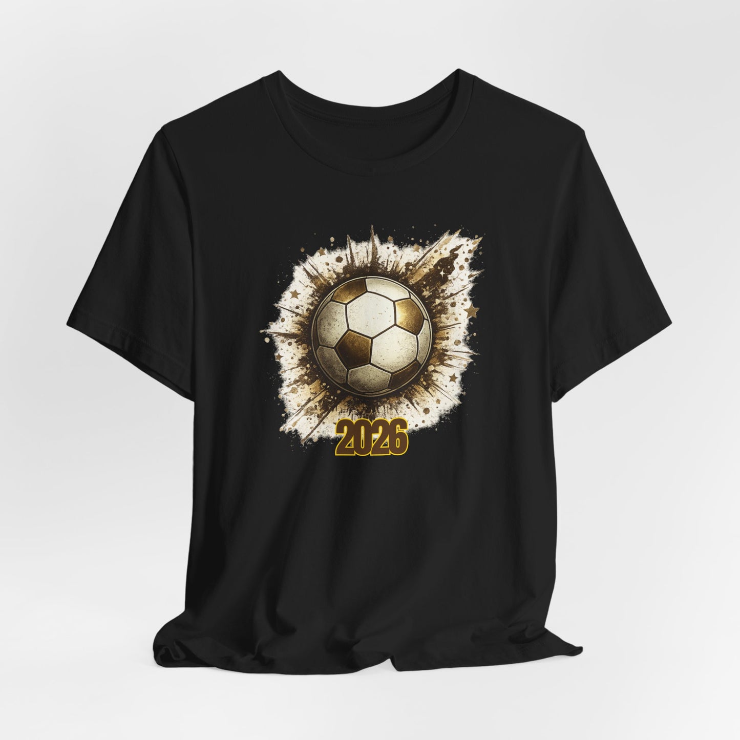 2026 Soccer Graphic Tee — Grunge Football Design