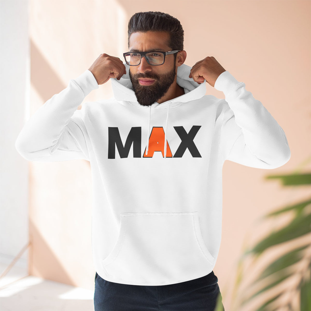 MAX Graphic Hoodie – Bold Minimalist Fleece Pullover