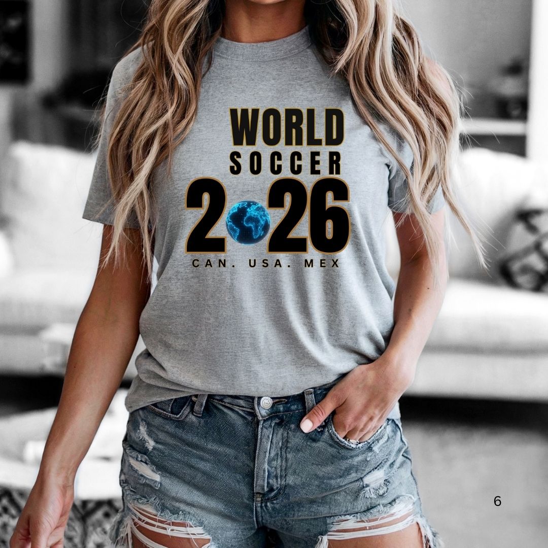 2026 World Soccer T-Shirt – CAN • USA • MEX Tournament Tee