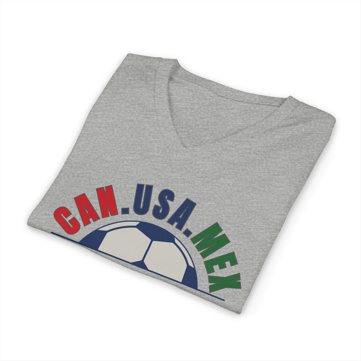 Can USA Mex Soccer 2026 Tee | Soccer Ball Tricolor Design