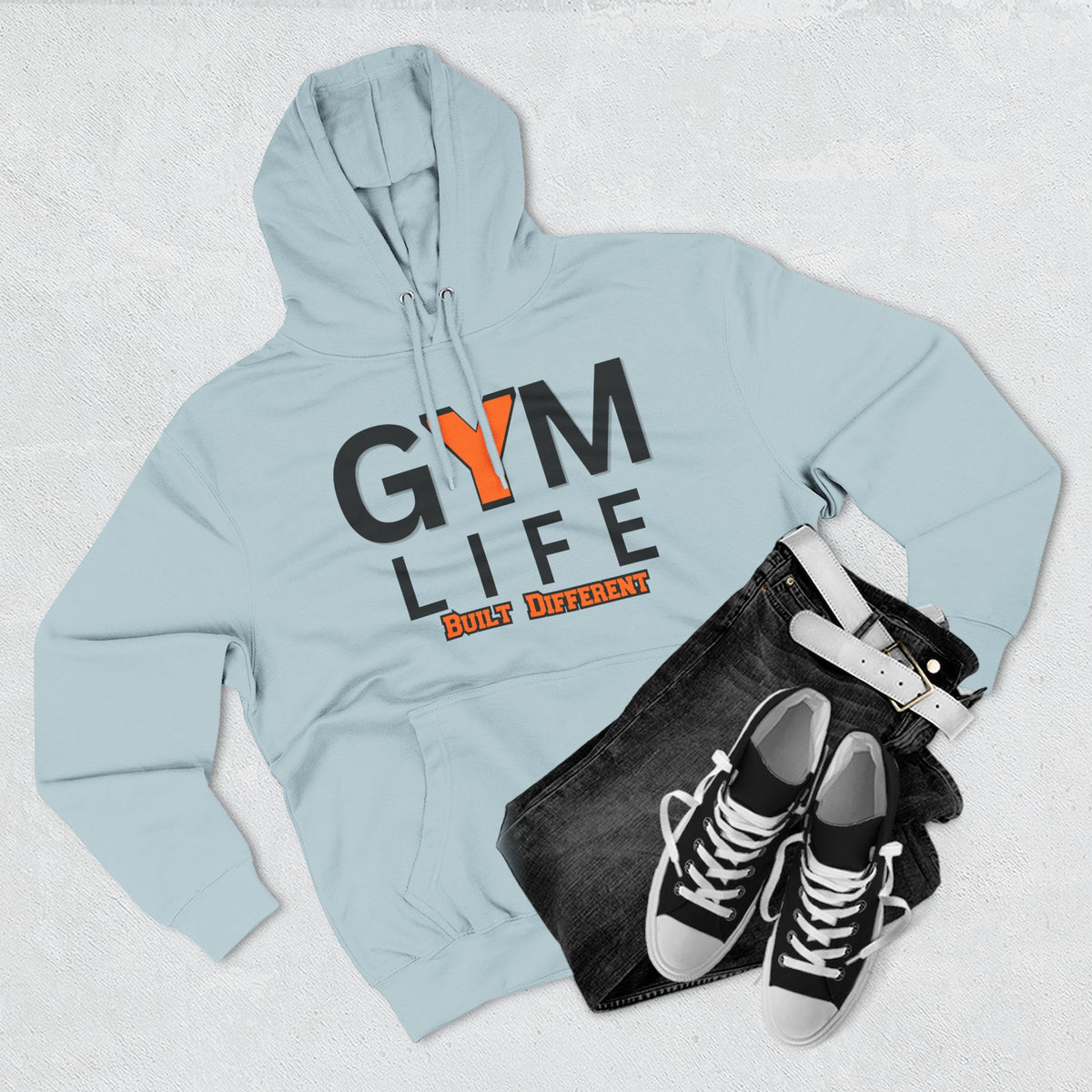 Gym Life Hoodie — Built Different Fitness Pullover