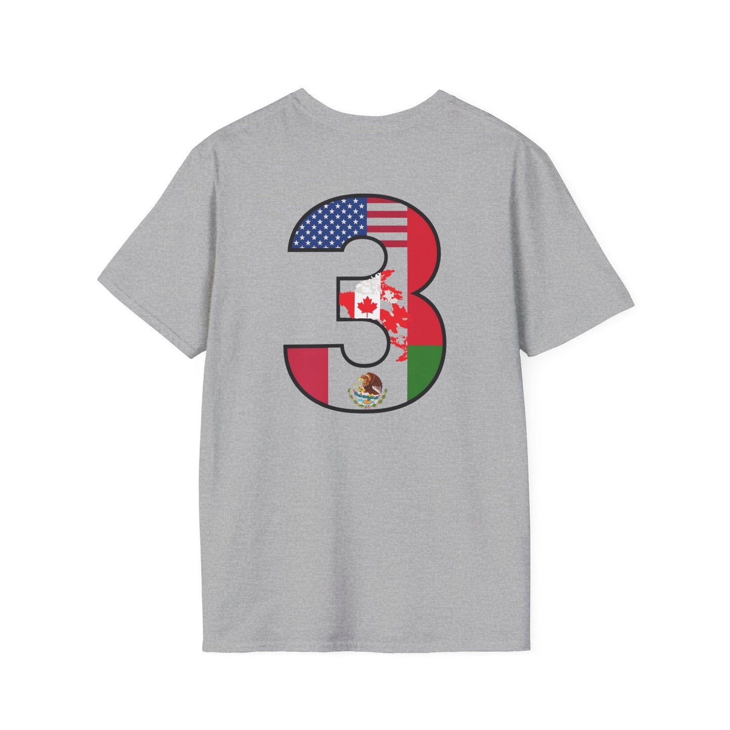 2026 Unisex Tee, USA Canada Mexico Soccer Shirt, Three Nations One Game Tee, Apparel for Fans