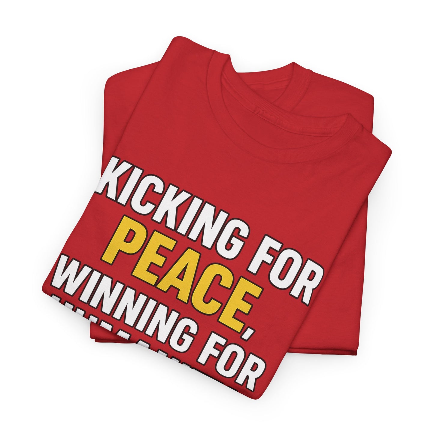 One Game One World One Peace Soccer Tee | Kicking for Peace, Wining for Humanity, Unisex Heavy Cotton T-Shirt