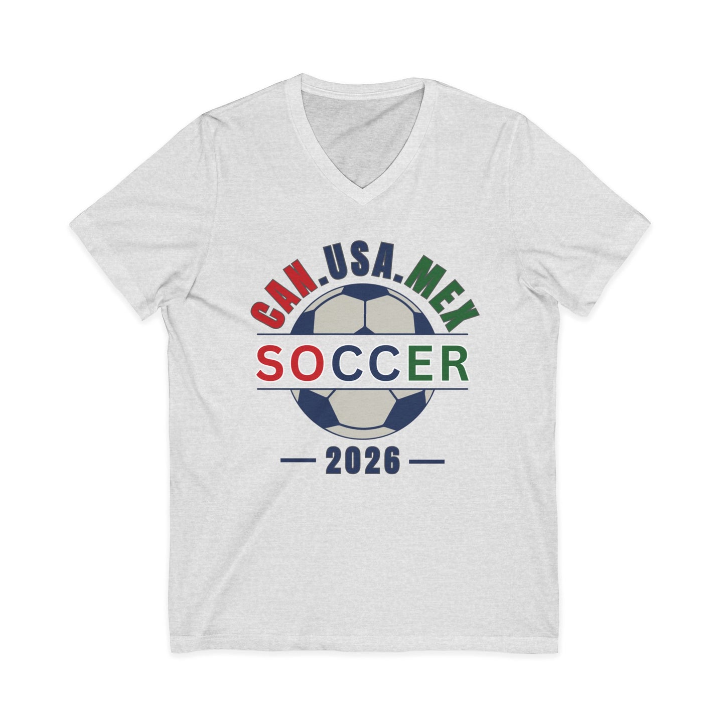 Can USA Mex Soccer 2026 Tee | Soccer Ball Tricolor Design