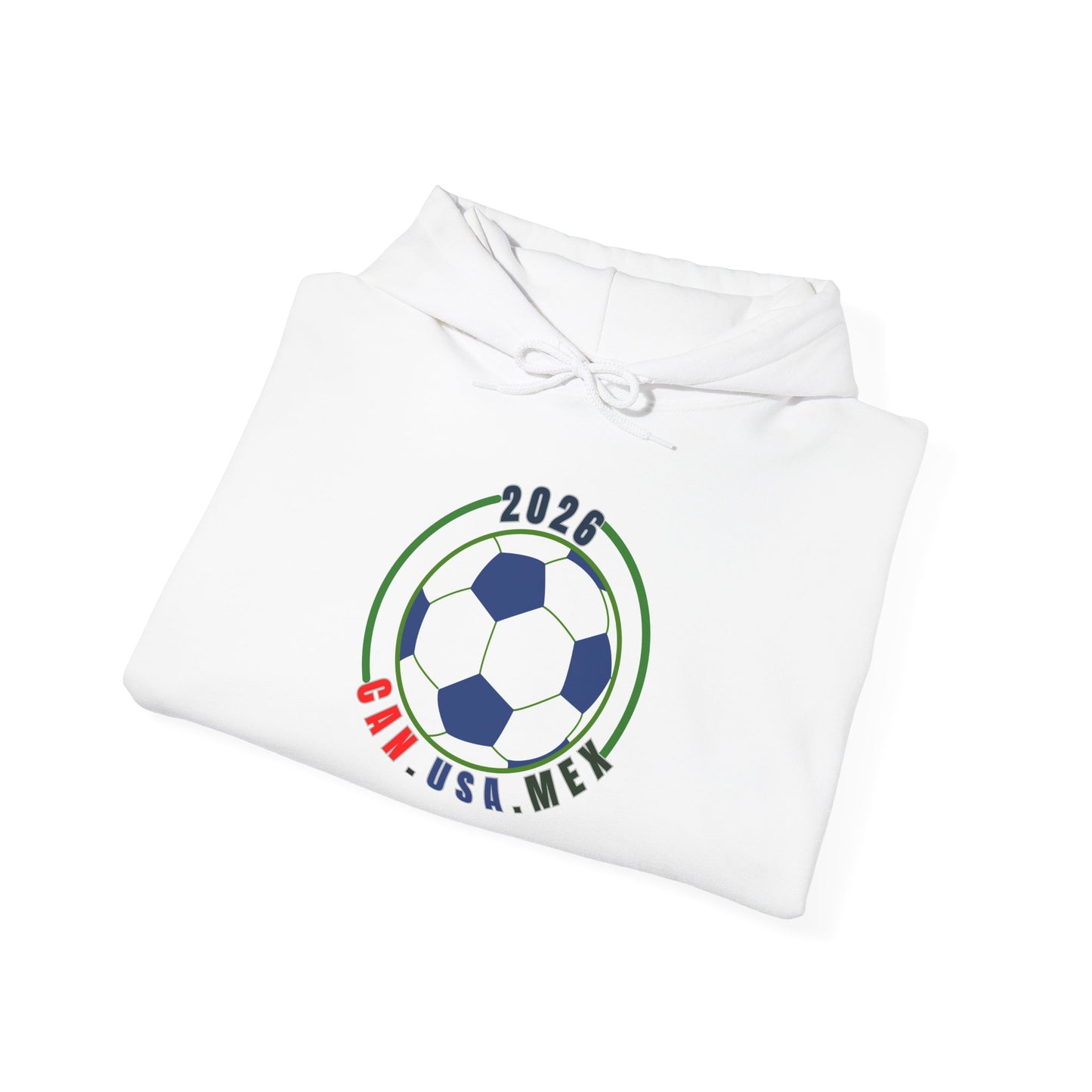2026 Soccer Ball CAN USA MEX Logo Hoodie | Political fan Hoodie