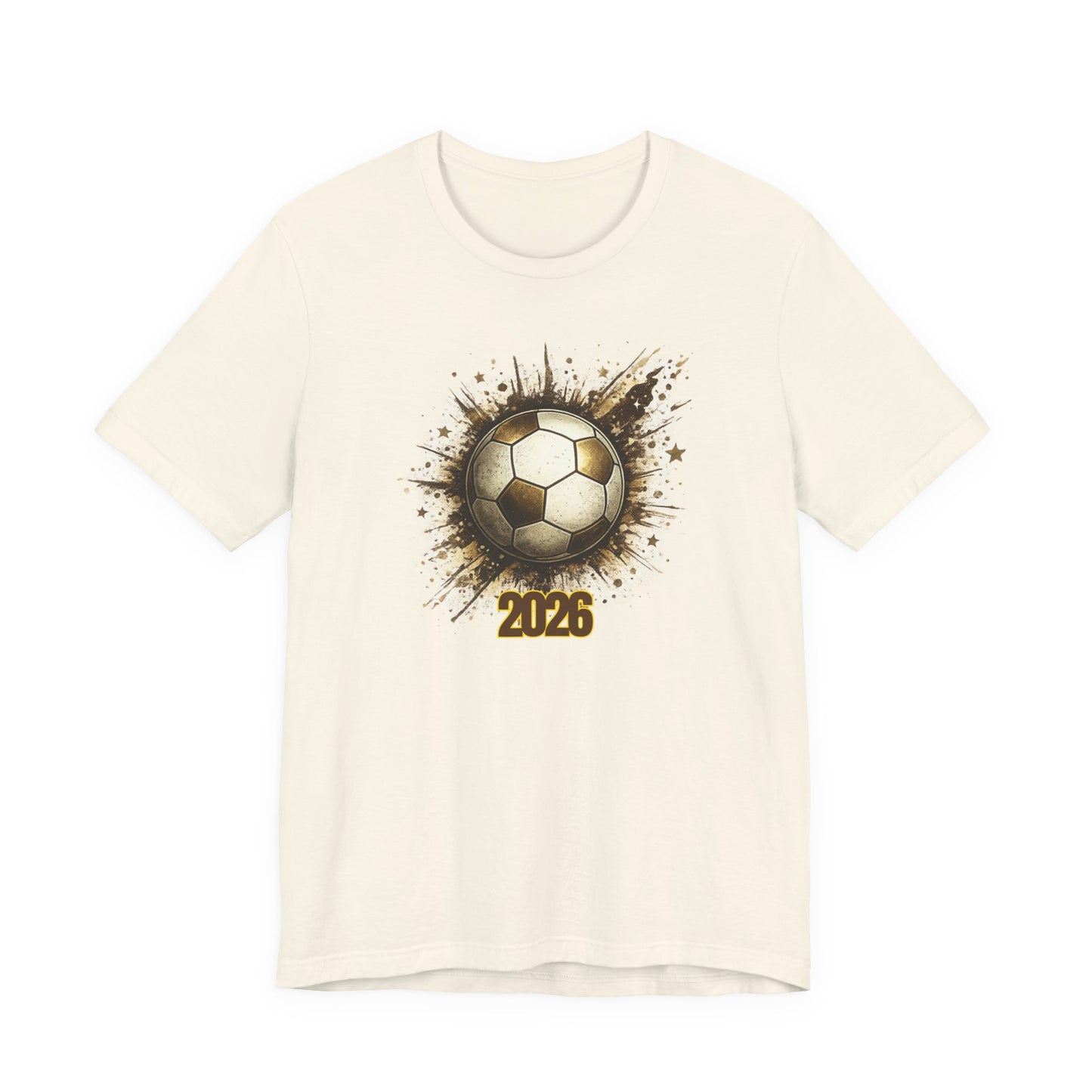 2026 Soccer Graphic Tee — Grunge Football Design